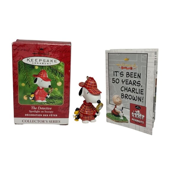 Hallmark Keepsake Ornament 2000 The Detective Spotlight on Snoopy Peanut Series - Picture 1 of 12